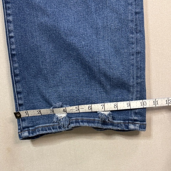 RISEN jEANS Stylish Distressed Blue Flare Jeans - Picture 8 of 10